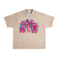 French Oak Breast Cancer Rainbow Urban Heavy Tee - texasbilliewilder