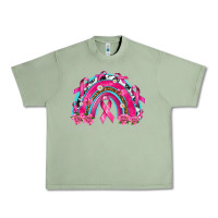 Oil Green Breast Cancer Rainbow Urban Heavy Tee - texasbilliewilder