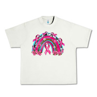 Pistachio Breast Cancer Rainbow Urban Heavy Tee - texasbilliewilder