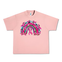 Salmon Breast Cancer Rainbow Urban Heavy Tee - texasbilliewilder