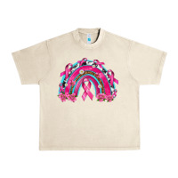 Sandshell Breast Cancer Rainbow Urban Heavy Tee - texasbilliewilder