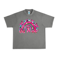 Tornado Breast Cancer Rainbow Urban Heavy Tee - texasbilliewilder