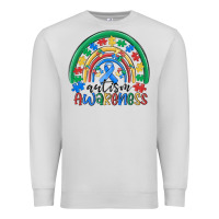 Dove Grey autism awareness rainbow Premium Sweatshirt - MaliasSmallBusiness