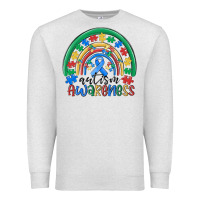 Oatmeal Heather autism awareness rainbow Premium Sweatshirt - MaliasSmallBusiness