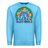 Ocean Blue autism awareness rainbow Premium Sweatshirt - MaliasSmallBusiness