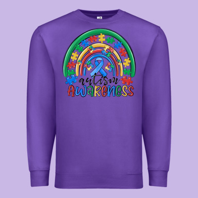 Autism Awareness Rainbow Premium Sweatshirt Designed By Maliassmallbusiness