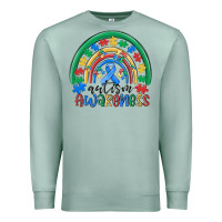 Seafoam autism awareness rainbow Premium Sweatshirt - MaliasSmallBusiness