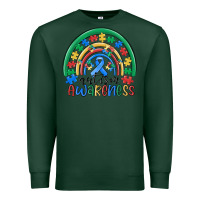 Sports Green autism awareness rainbow Premium Sweatshirt - MaliasSmallBusiness