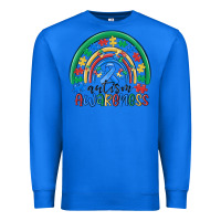 True Royal autism awareness rainbow Premium Sweatshirt - MaliasSmallBusiness