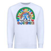 White autism awareness rainbow Premium Sweatshirt - MaliasSmallBusiness