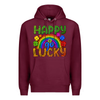 Burgundy Western Happy Go Lucky LGBTQ+ Premium Hoodie - BundleAndBundleShop