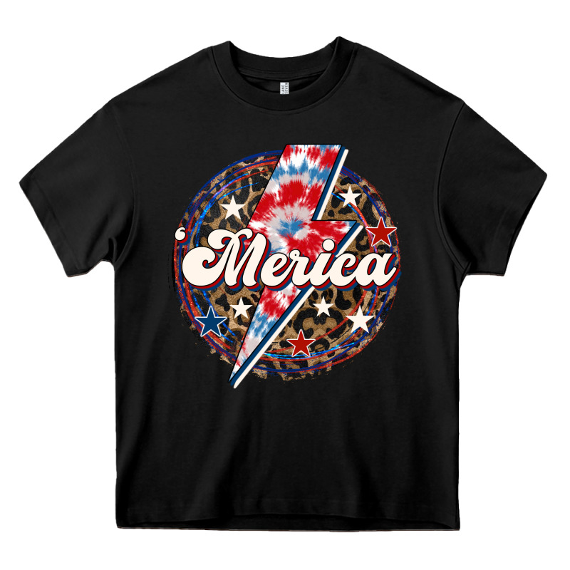 Western Merica Patriotic Heavy Core Tee by LillyAllenDesigns | Teevron