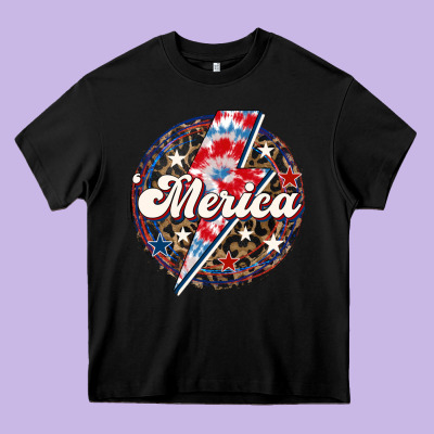 Western Merica Patriotic Heavy Core Tee Designed By Lillyallendesigns