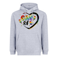 Heather Grey gay af Heavyweight Hoodie - MaliasSmallBusiness