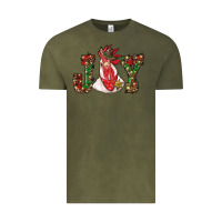 Vintage Olive christmas joy with rooster Vintage Tee - RanaPortraitStore