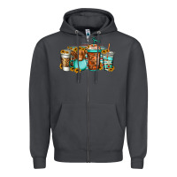 Smoke longhaired cow coffee cups Zipper Hoodie - Jasminsmagicworld
