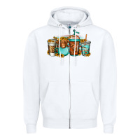 White longhaired cow coffee cups Zipper Hoodie - Jasminsmagicworld