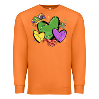 Carrot mardi gras hearts Premium Sweatshirt - MaliasSmallBusiness