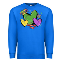 True Royal mardi gras hearts Premium Sweatshirt - MaliasSmallBusiness