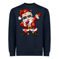 Dabbing Santa With Christmas Lights Heavyweight Sweatshirt | Teevron