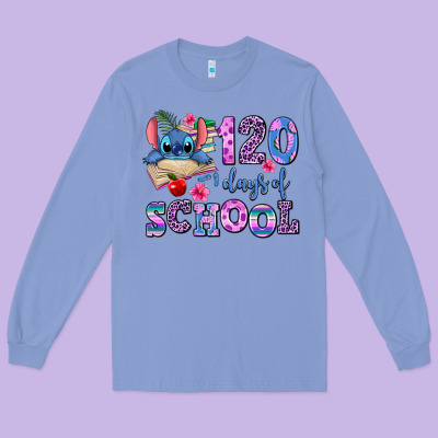 120 Days Of School Long Sleeve Tee Designed By Adodesignshop