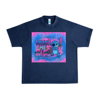 Navy touch me and i will bite you stitch Urban Heavy Tee - Zillion Design Studio