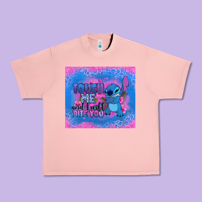 Touch Me And I Will Bite You Stitch Urban Heavy Tee Designed By Zillion Design Studio