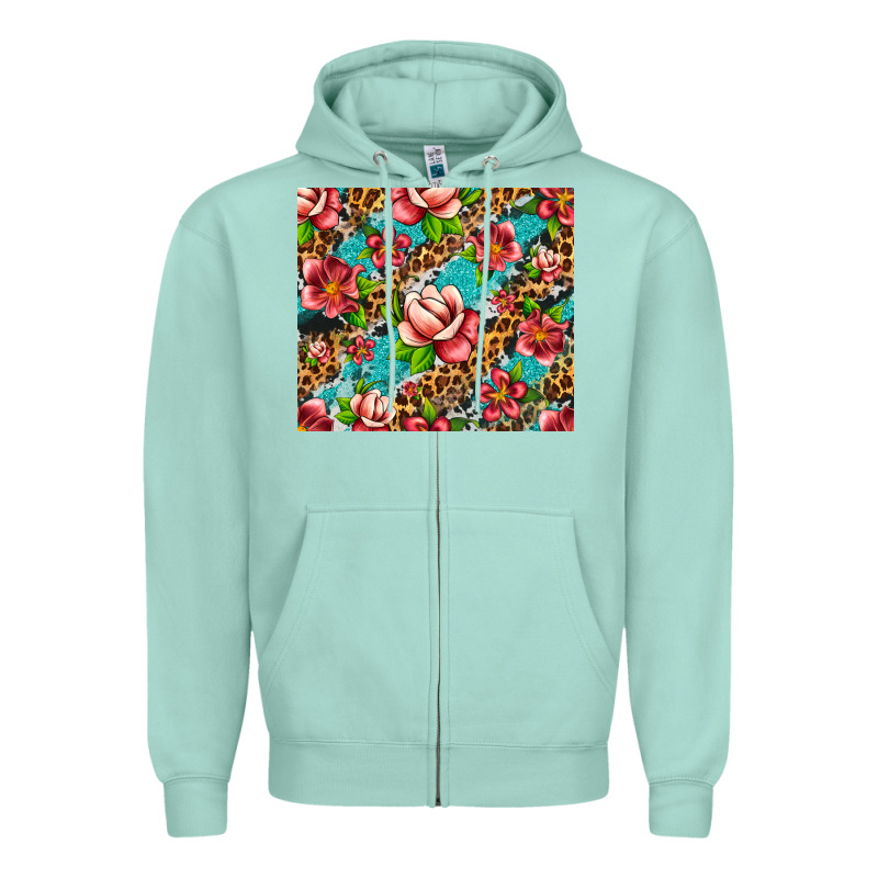 Tropical Flowers Zipper Hoodie by Artiststas | Teevron