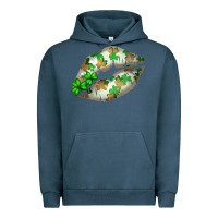 Pigment Midnight Navy St. Patricks Day White Lips Urban Hoodie - Bettercallsaul