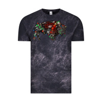 Cloud Black christmas bison Vintage Tee - RanaPortraitStore