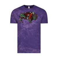 Cloud Purple christmas bison Vintage Tee - RanaPortraitStore