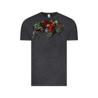 Vintage Black christmas bison Vintage Tee - RanaPortraitStore