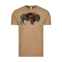 Vintage Coffee christmas bison Vintage Tee - RanaPortraitStore