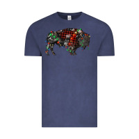 Vintage Denim christmas bison Vintage Tee - RanaPortraitStore