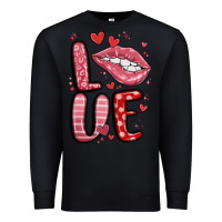 Black western love lips Premium Sweatshirt - MaliasSmallBusiness