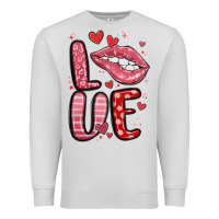 Dove Grey western love lips Premium Sweatshirt - MaliasSmallBusiness