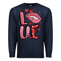 Navy western love lips Premium Sweatshirt - MaliasSmallBusiness