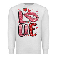 Oatmeal Heather western love lips Premium Sweatshirt - MaliasSmallBusiness