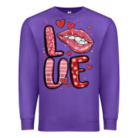 Purple western love lips Premium Sweatshirt - MaliasSmallBusiness