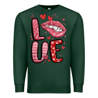 Sports Green western love lips Premium Sweatshirt - MaliasSmallBusiness