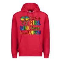 Cardinal Just A Girl Who Loves Her Wifey Premium Hoodie - BundleAndBundleShop