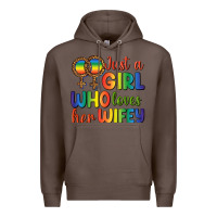 Coffee Just A Girl Who Loves Her Wifey Premium Hoodie - BundleAndBundleShop