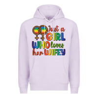 Lilac Just A Girl Who Loves Her Wifey Premium Hoodie - BundleAndBundleShop