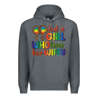 Rock Just A Girl Who Loves Her Wifey Premium Hoodie - BundleAndBundleShop