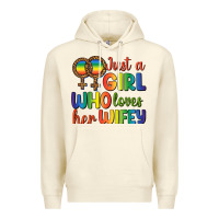 Sandshell Just A Girl Who Loves Her Wifey Premium Hoodie - BundleAndBundleShop
