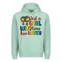 Seafoam Just A Girl Who Loves Her Wifey Premium Hoodie - BundleAndBundleShop