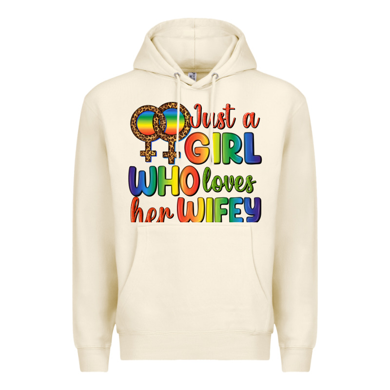 Just A Girl Who Loves Her Wifey Premium Hoodie by BundleAndBundleShop | Teevron