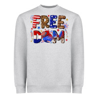 Heather Grey fourth of july freedom Heavyweight Sweatshirt - texasbilliewilder