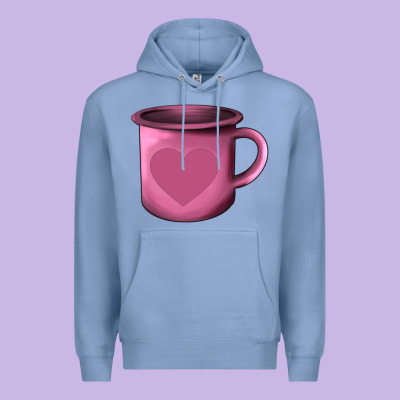 Valentine's Day Heart Mug Premium Hoodie Designed By Adodesignshop