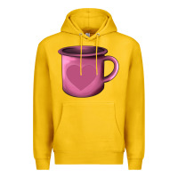 Lemon Valentine's Day heart mug Premium Hoodie - AdoDesignShop